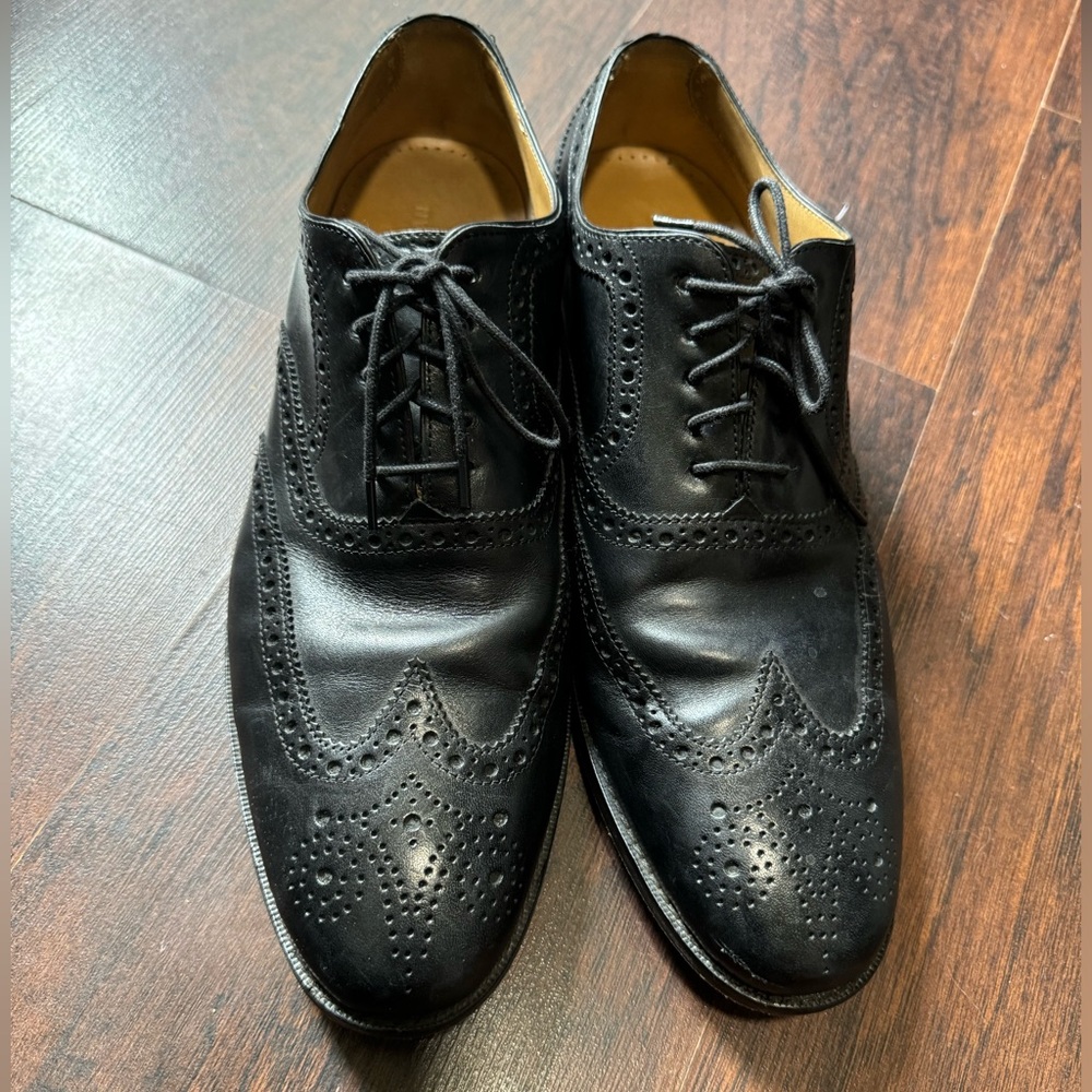 Cole Haan Black Wingtip Dress Shoes Size 12M